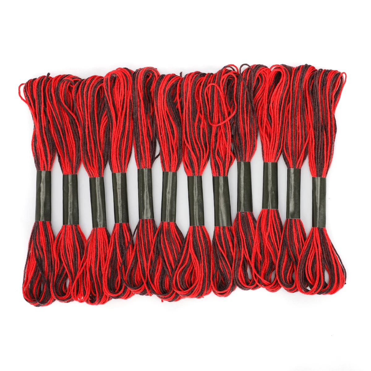 Red and Black 12 шт. разноцветные крашеные нитки Мотки Вышивка нить нитки для вышивки крестом хлопок рукоделие DIY ручные швейные инструменты - Цвет: Red and Black