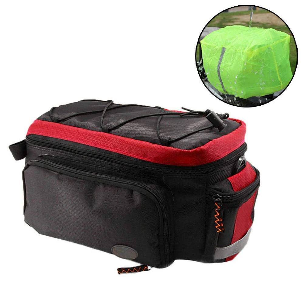 Багаж для хранения Pannier для наружного велоспорта, задняя стойка для кемпинга, велосипедная переноска, регулируемая легкая велосипедная сумка для багажника, водонепроницаемая - Цвет: Красный