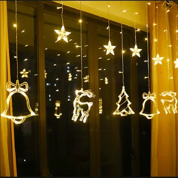 

Christmas Lights Indoor/Outdoor EU220V Fairy lights Moon Star Lamp LED String Decoration for home Party Holiday lighting