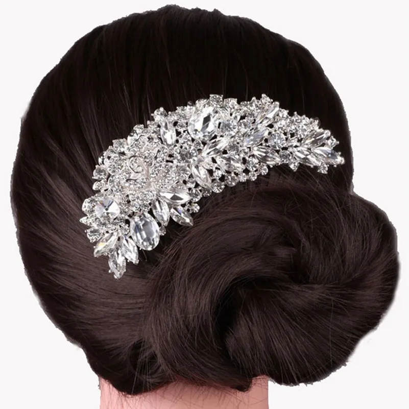 linglewei Bridal Hair Combs crown wedding accessories shiny Rhinestone Hair Accessories combs