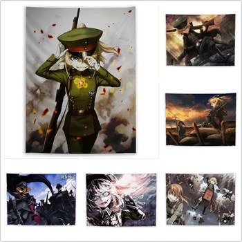 

Yojo Senki Saga of Tanya the Evil Tapestry Art Wall Hanging Sofa Table Bed Cover Home Decor Dorm Gift