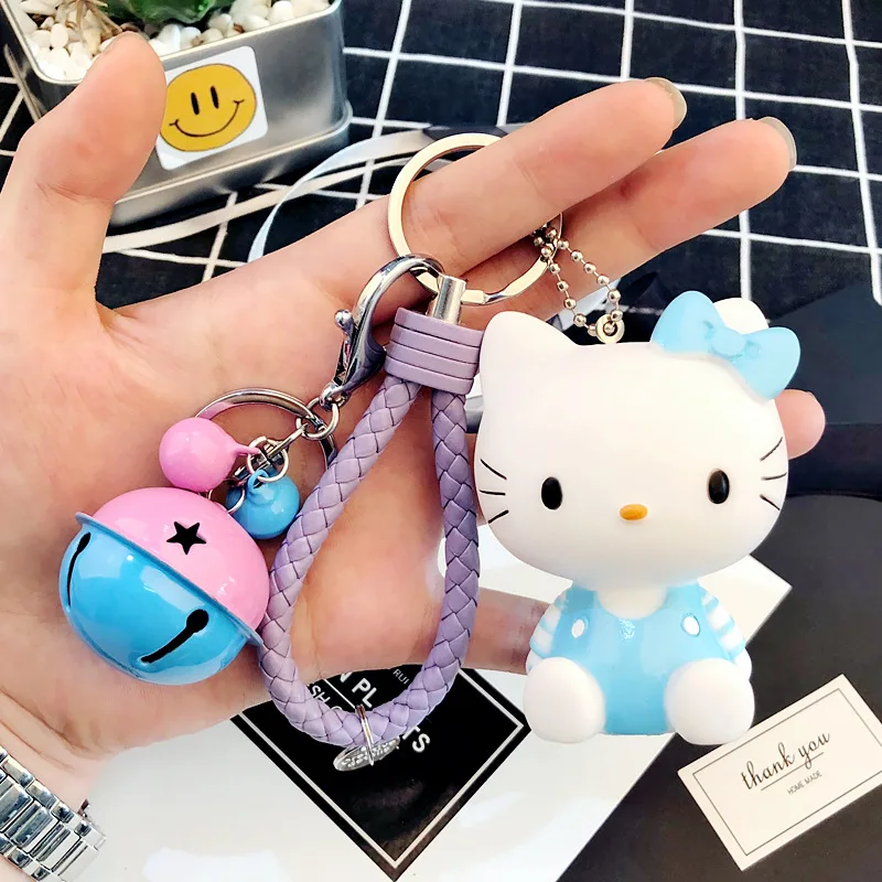 Милый мультфильм hello kitty вокальный Кот брелок девочка сумка кулон ювелирные изделия автомобиль брелок парные брелки подарок на день Святого Валентина - Цвет: Style18