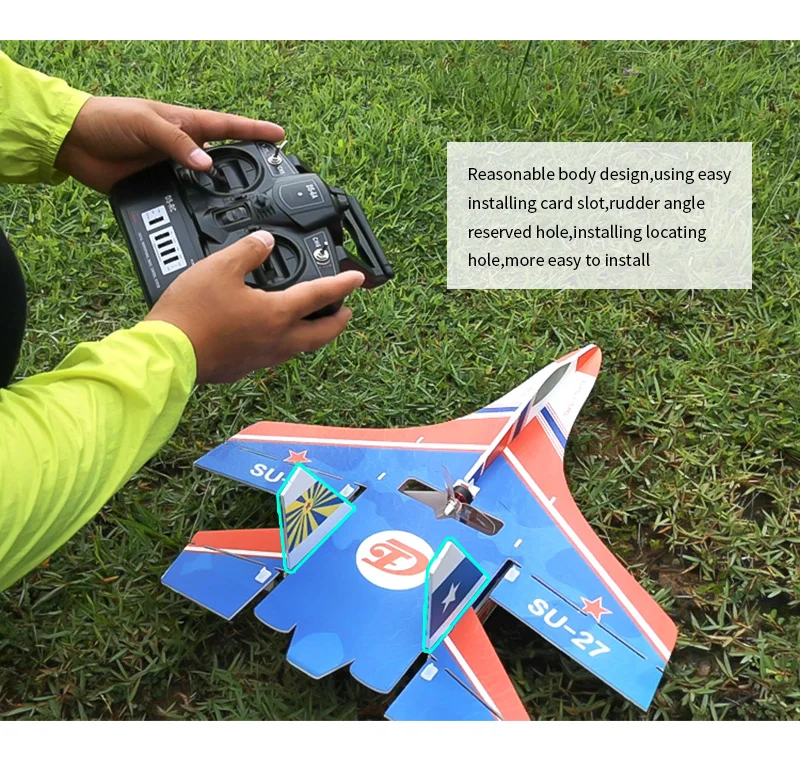 Фиксированное крыло SU-27 с 2,4G 6CH пульт дистанционного управления для RC планера фиксированное крыло RC самолет RTF пульт дистанционного управления игрушки Детская модель SU27
