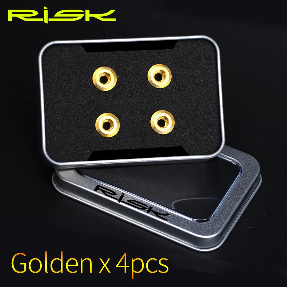 MTB GOLDEN Риска 4 шт 5 шт./компл. 6,5 мм Титан TC4 MTB велосипед BMX диаметра окружности болтов(болты один Звезду Болт дорожный велосипед Шестерни крепления болтов гаек винтов - Цвет: MTB GOLDEN