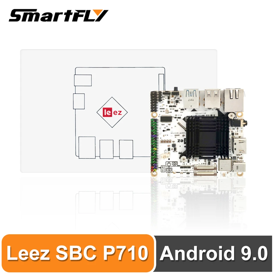 Smartfly Leez SBC P710 Rockchip RK3399 Android 9,0 ARM Cotex шесть ядер SBC/одноплатный компьютер 4 Гб+ 16 ГБ с Ubuntu Debian