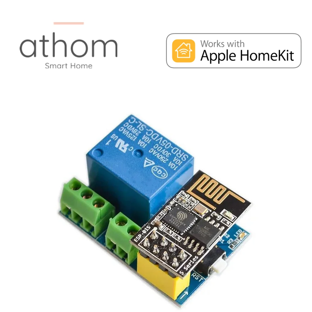 ATHOM pre flashed Homekit 5V WiFi релейный модуль ESP01S|Модули для умного дома| |