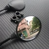 Motorcycle Black Universal 10mm Side Mirror Rearview Mirror Anti-fall Folding Round Mirror 4