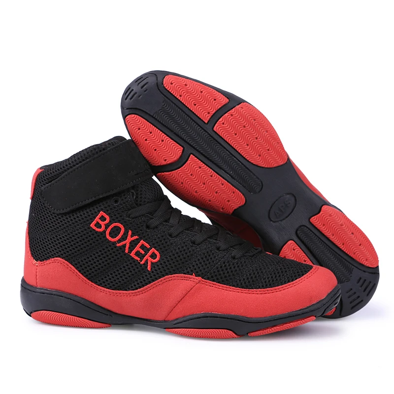 

Men Professional Boxing Wrestling Fighting Weightlift Shoes Male Soft Breathable Wearable Training Boxing Fighting Boots