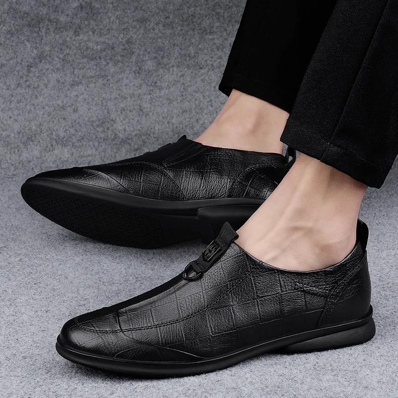 

2020 Men's Low-top All-match Business Formal Shoes Soft and Comfortable Leather Shoes Fashionable Casual Shoes Size 5.5-11.5