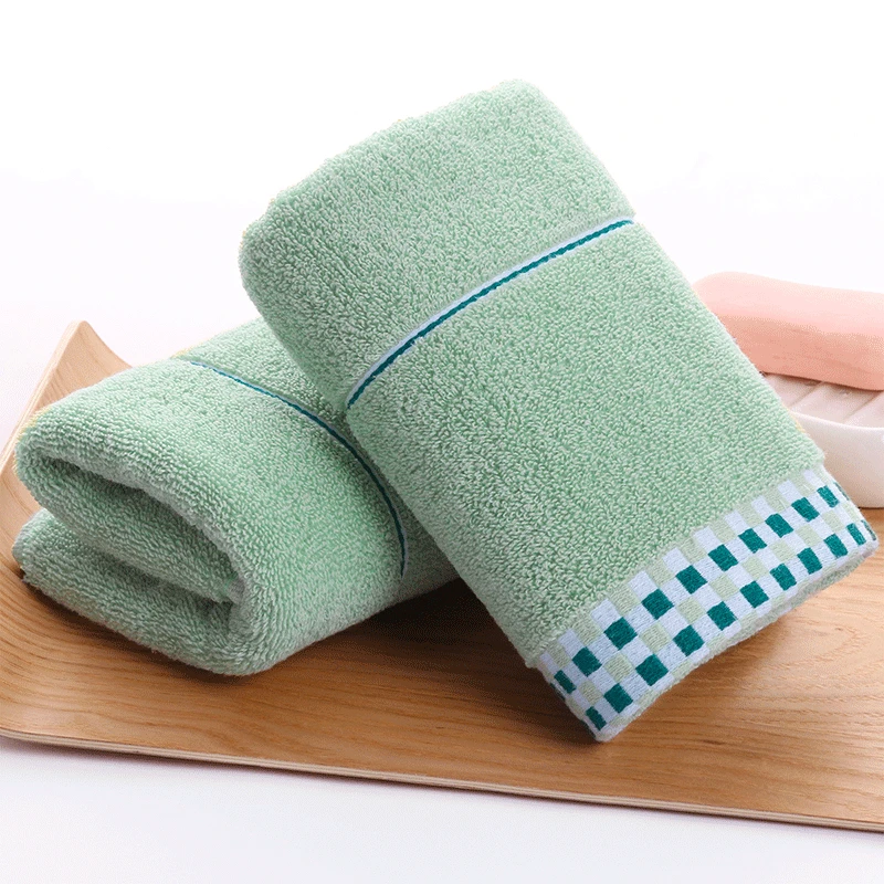 Green one Прямая с фабрики подушки из чистого хлопка в клетку полотенце супермаркет отель подарок творческий абсорбент полотенце - Цвет: Green one