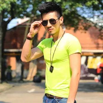

10288-Men's short-sleeved t-shirt summer wear youth round neck half-sleeved T-shirt top