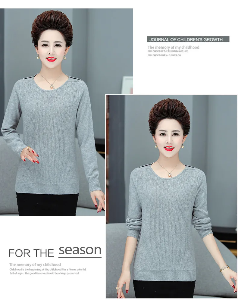XJXKS All-match exquisite diamond women sweater autumn winter new plus size wool knitted sweater women pullover