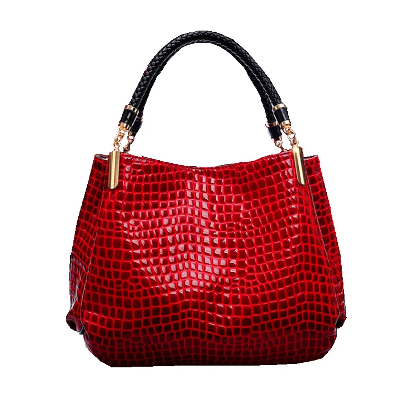 

Bag Women's 2018 New Style Crocodile Pattern WOMEN'S Bag New Style PU Handbag Europe And America Middle-aged Women's Shoulder Pa