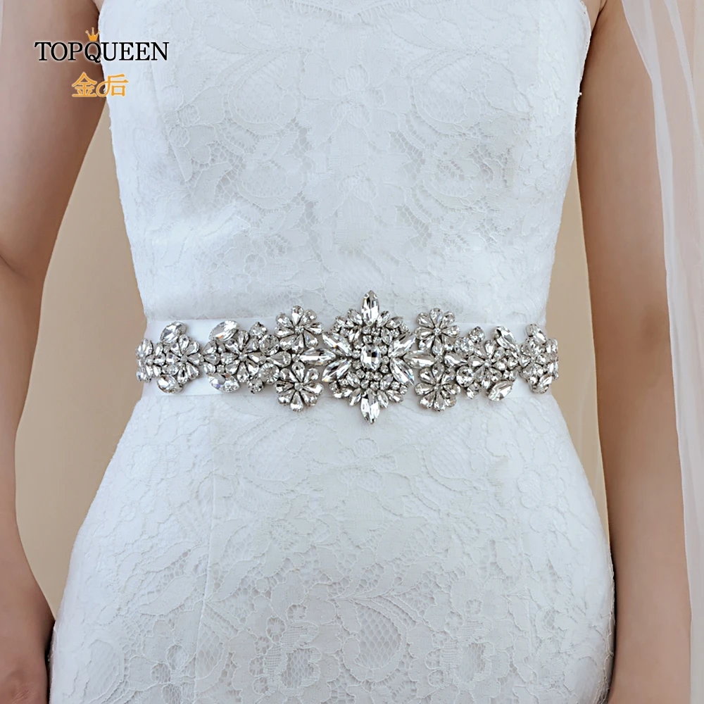 TOPQUEEN S325B Акция скидки свадебные ленты платье для свадебного пояса свадебные стразы свадебный пояс на платье