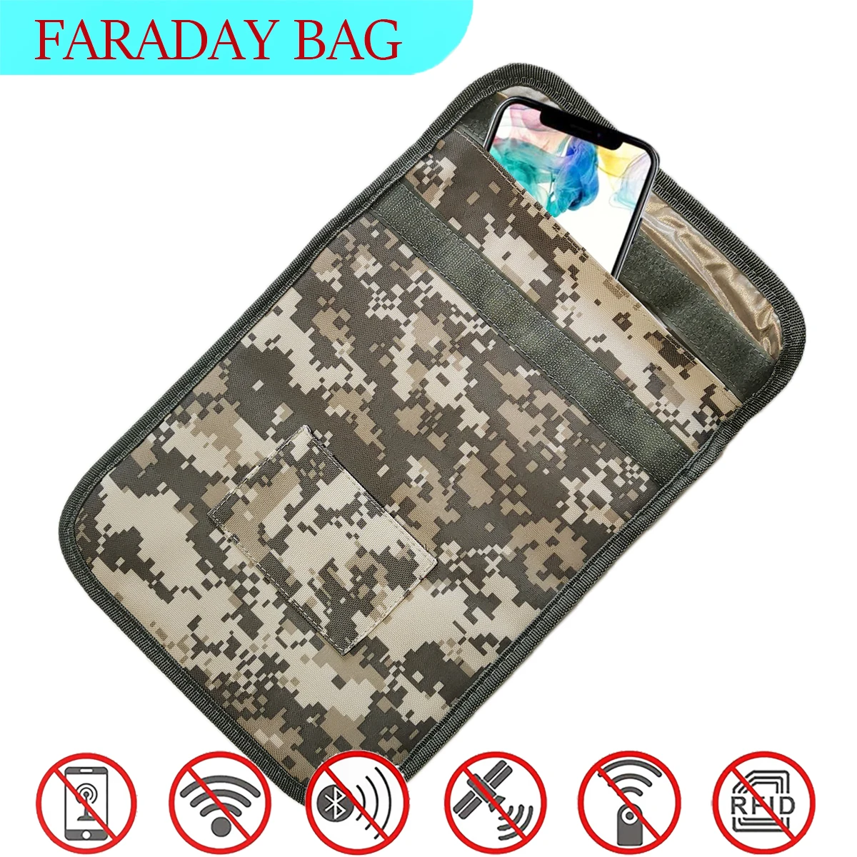  Security Pouch Faraday Bag Anti-Radiation Cell Phone Sleeve  Signal Block Pouch Shield EMF 5G Protection RF GPS RFID Privacy Case Covers  Smartphone Electronic Devices Anti-Tracking Wallet (B) : Cell Phones 