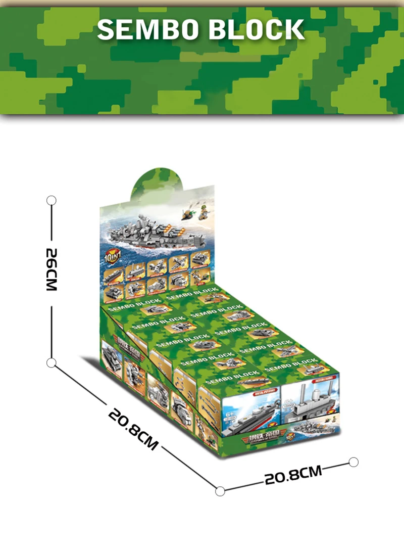 240PCS 10 IN 1 LegoINGlys Building Blocks Compatible With Toys 2020 Brick Block Military Warship Aircraft Tank Figures For Boy (15)