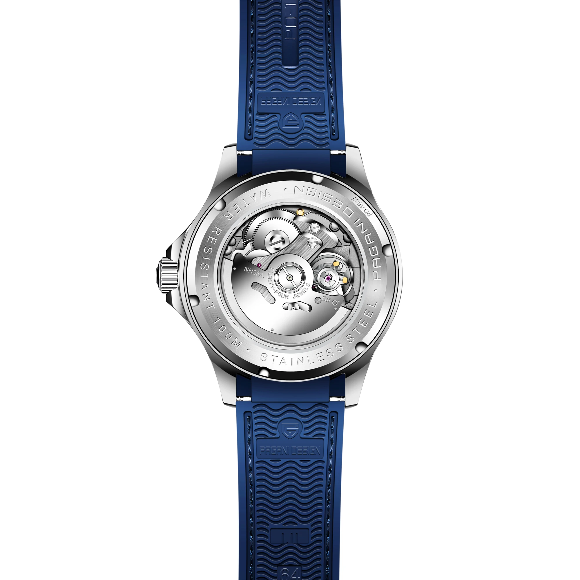 PAGANI DESIGN New Fashion Brand Silicone Men's Automatic Watches Top 007 Commander Men Mechanical Wristwatch Japan NH35A Watches