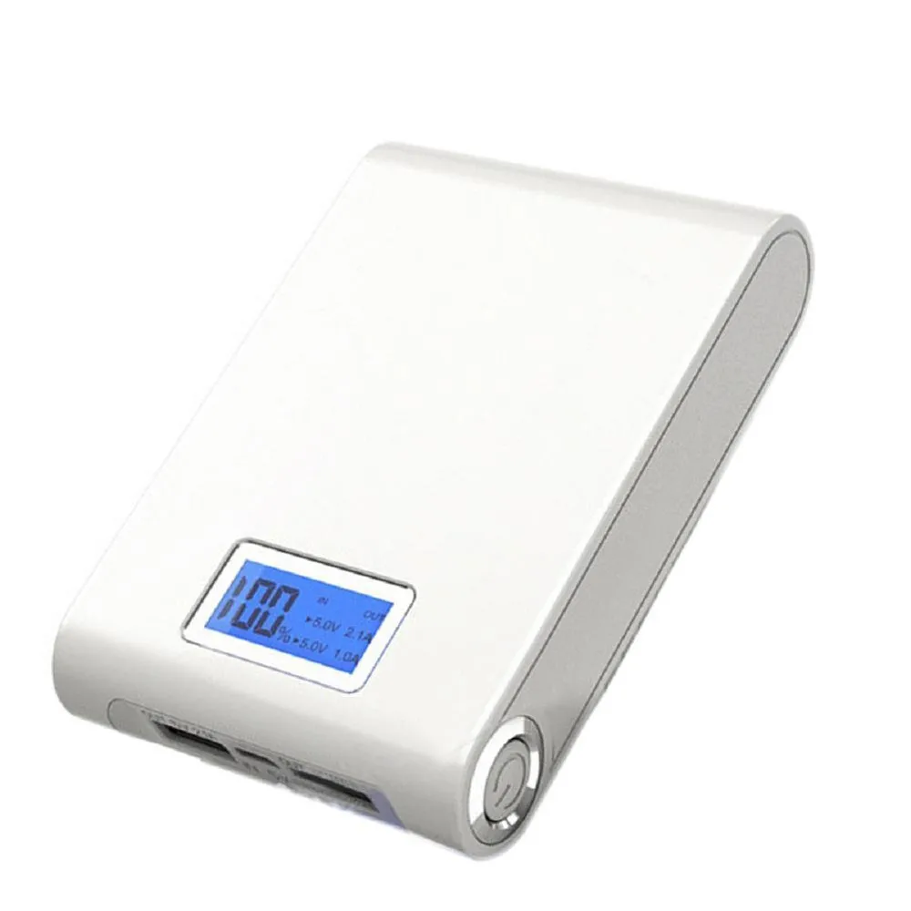 

High Efficiency Premium Material LED5V 12000mah Dual USB Power Bank 18650 Battery Charger Case DIY Box For Phonezz7
