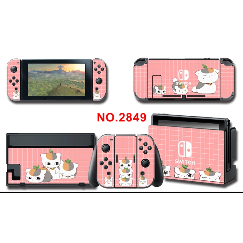 Защитные наклейки для Nintendo Switch NS консоли + контроллера подставки-держателя |