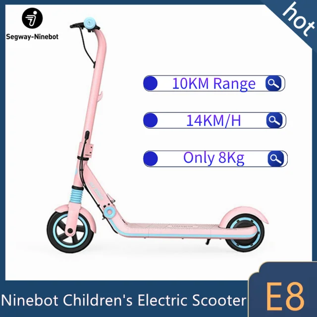 Scooter électrique pliant Ninebot E8 2550mAh 130W pour enfants rose