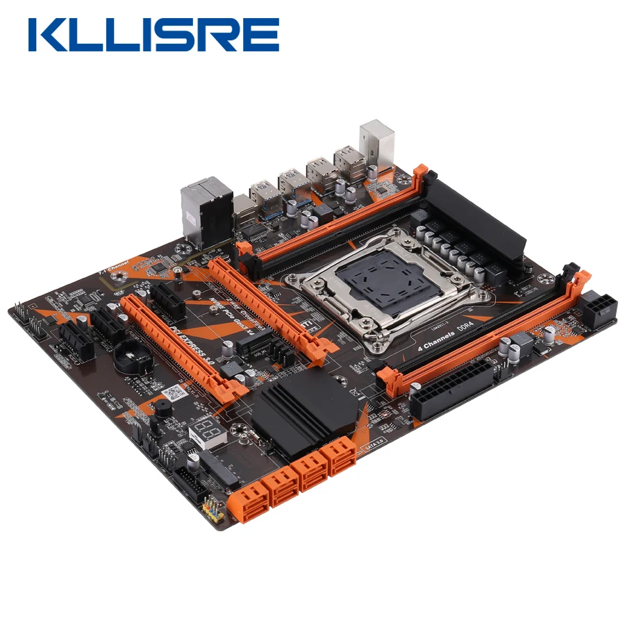 Kllisre X99 D4 материнская плата комбо с Xeon E5 2678 V3 LGA2011 3 CPU 2шт X 8 ГБ = 16 Гб 2666 МГц DDR4