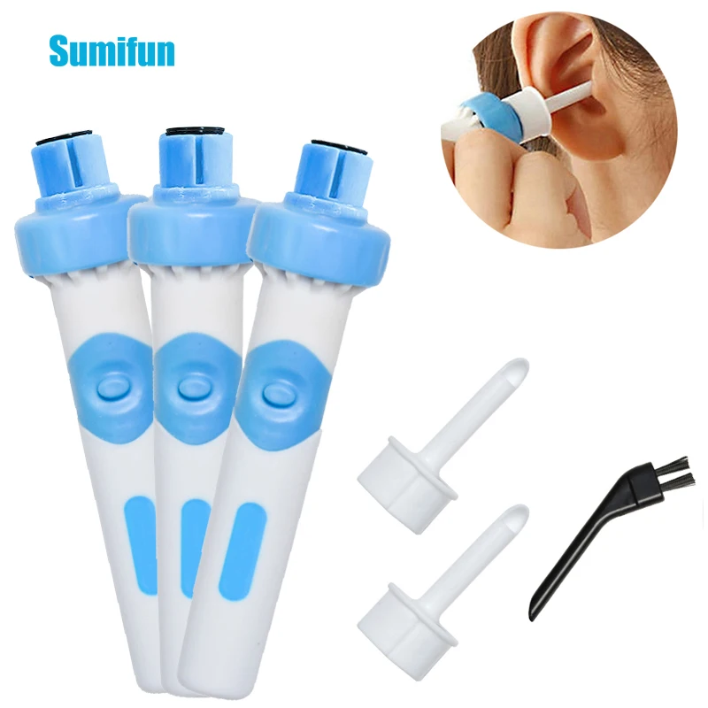 

Sumifun 3 Sets Electric Ear Cleaner Soft Spiral Cleaning Pick Removal Electric Vacuum Painless Ear Wax Cleaning Tool