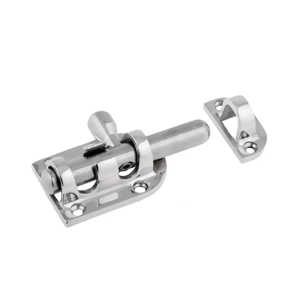 316 Stainless Steel Marine Boat Barrel Slide Bolt Cabinet Hardware Door Hatch Latch Lock for Sailing Yatch (Silver)