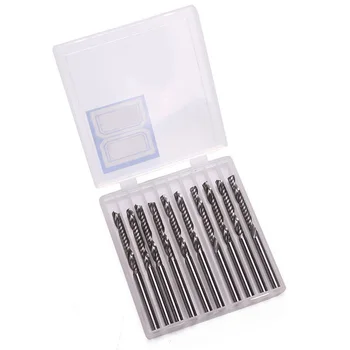 

10x Carbide Spiral Bit End Mill Cutter Set CNC Single Flute Router Bit 1/8 25mm