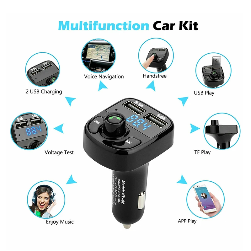 Bluetooth автомобильный беспроводной fm-передатчик MP3 радио адаптер автомобильный комплект двойной USB зарядное устройство автомобильный аксессуар