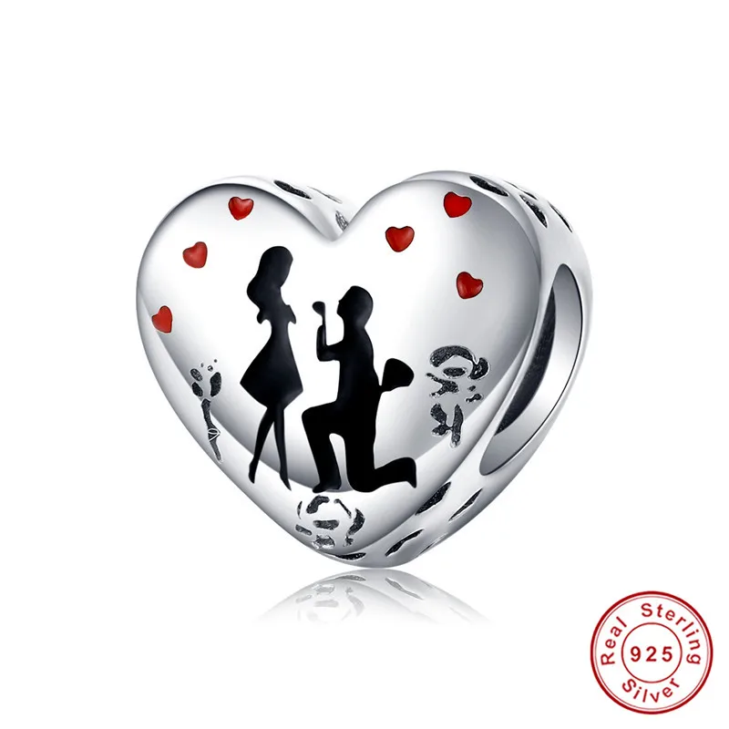 Fit Pandora браслет 925 пробы Серебряный Горшечное растение эльф предложить Любовник Сердце Бусины S925 CZ зуб Тыква Подвески верблюд - Окраска металла: asa1403
