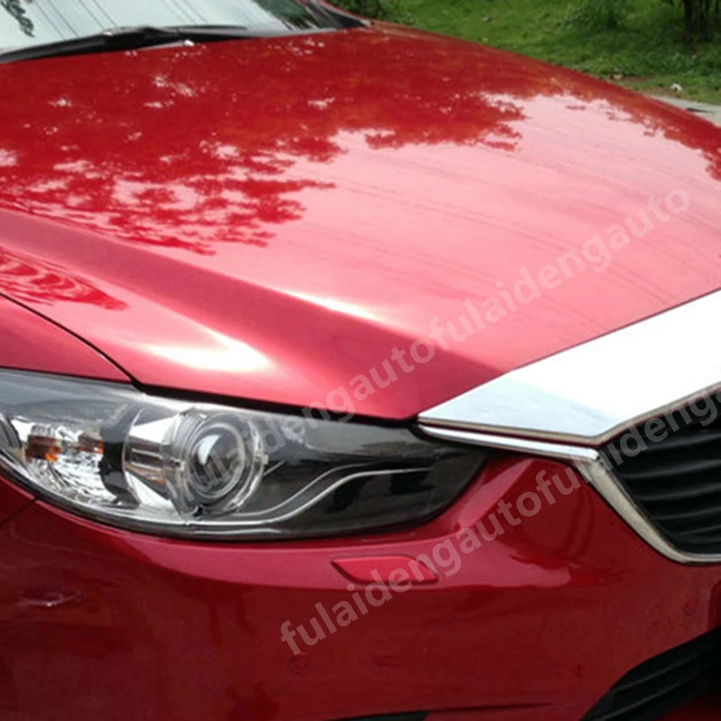 Для Mazda 6 Atenza- ABS Хром Передняя головка крышки двигателя решетка крышка отделка автомобильные аксессуары