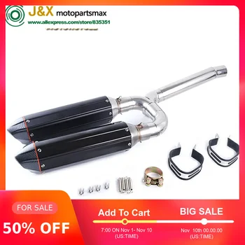 

FZ6S FZ6N Motorcycle Exhaust Muffler pipe Connecting pipe Exhaust Full System Slip On For yamaha FZ-6N FZ-6S FZ6