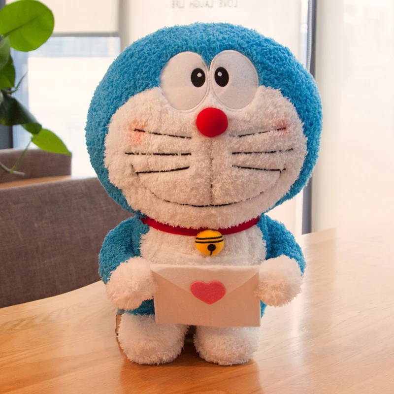 40/60 см Doraemon изысканный милые плюшевые игрушки животных кошка Мягкая кукла детские игрушки подарки на день рождения высокое качество - Цвет: Небесно-голубой