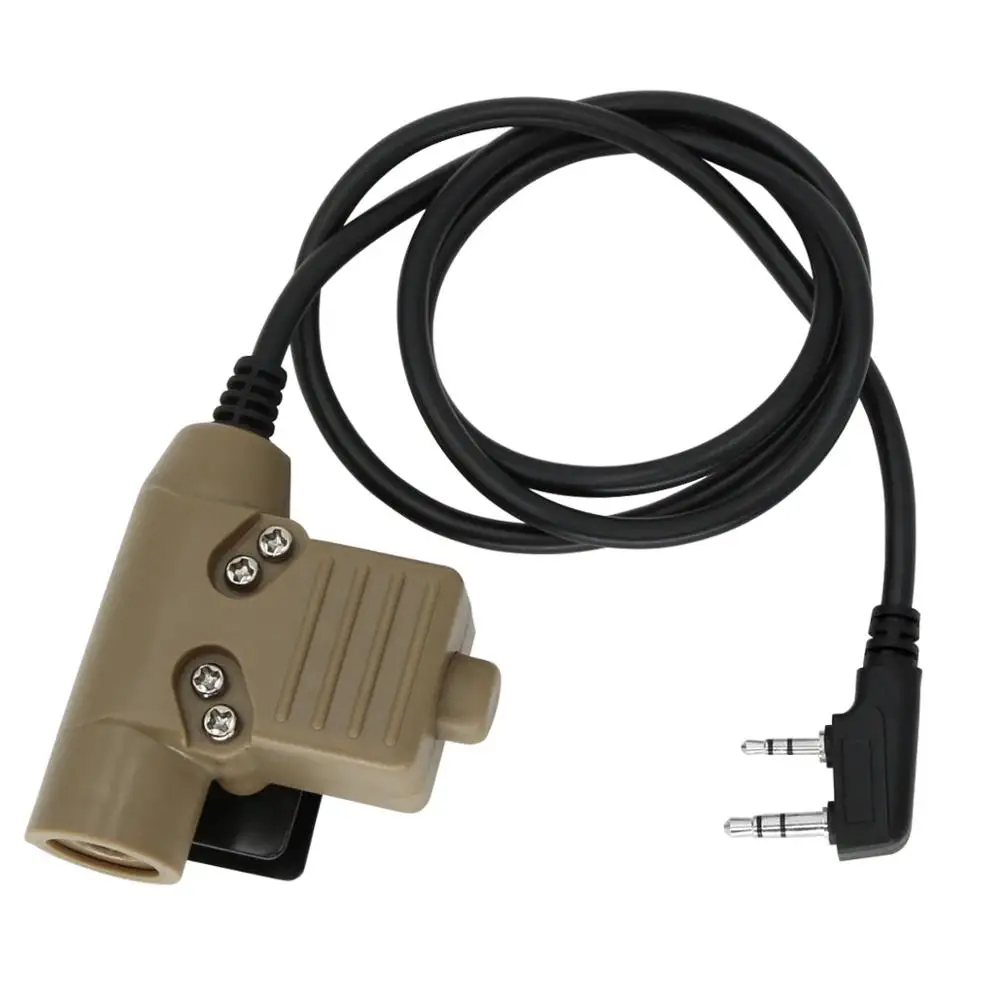 Тактическая гарнитура U94 PTT военный адаптер для Kenwood 2 PIN ptt Push-to-talk тактические аксессуары для наушников
