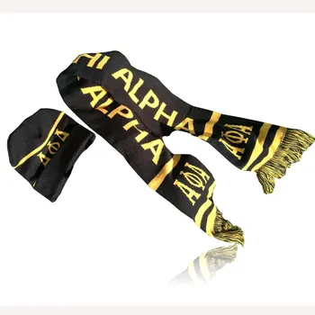 

Dive Nine Fraternity Inc SCARF alpha phi alpha Winter Graduation Kente Stole SGR Scarf Hat set Knit Scarf