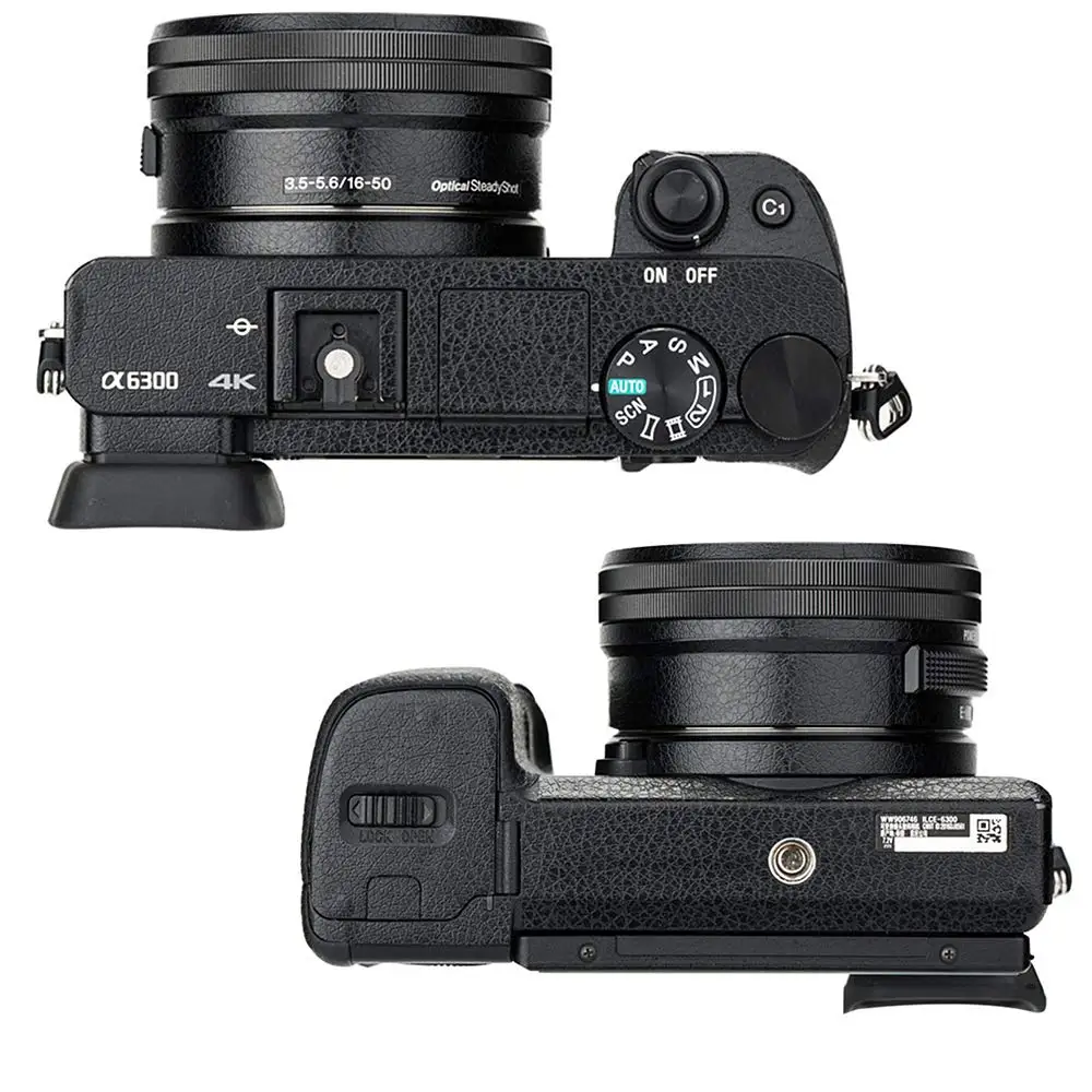 Защитная пленка-стикер для корпуса камеры и объектива с кожаной текстурой для объектива sony A6300 A6400 и 16-50 мм