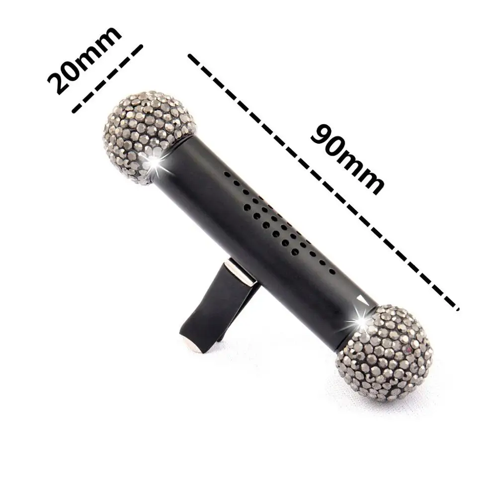 

Car Accessories Air Freshener Diffuser Purifier Fragrance Clip Metal Rhinestone Car Decoration Araba Aksesuar Drop shipping 3