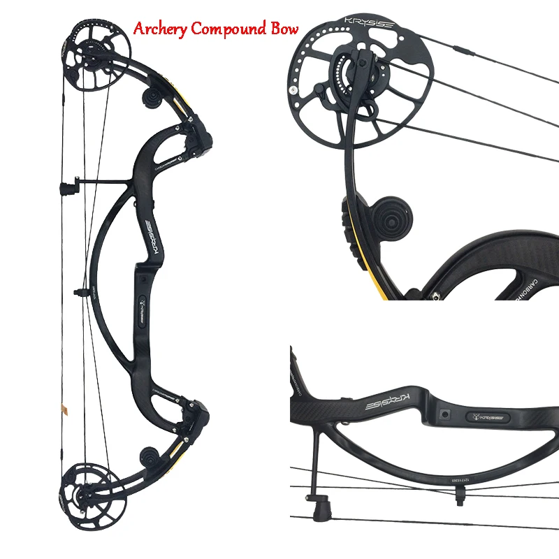 

1 Set Of 50-65lbs Adjustable Archery Compound Bow 330FPS Carbon Fiber Imported Materials for Hunting Shooting Outdoor Sports