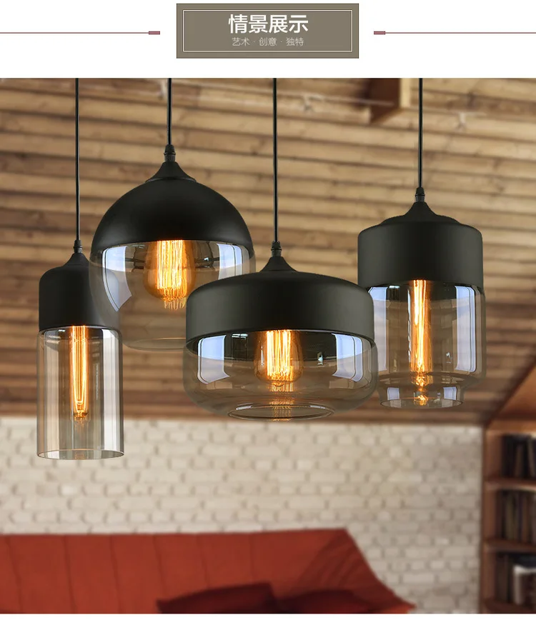 Скандинавские промышленные стеклянные люстры для ресторана, индивидуальное американское искусство, Креативный светодиодный светильник