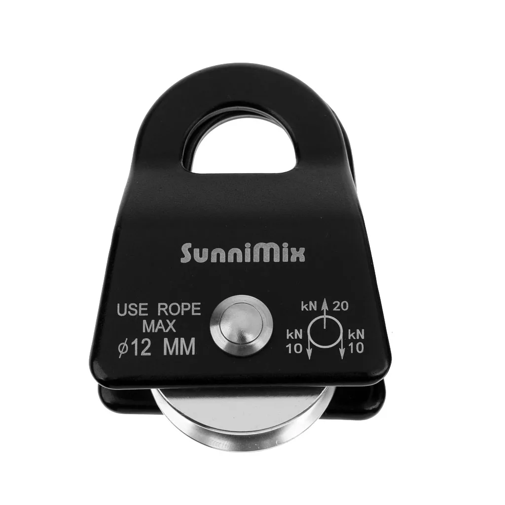 Compact 20KN Pulley Ball Bearing 12mm Rope Gear Tool For Tree Rigging 