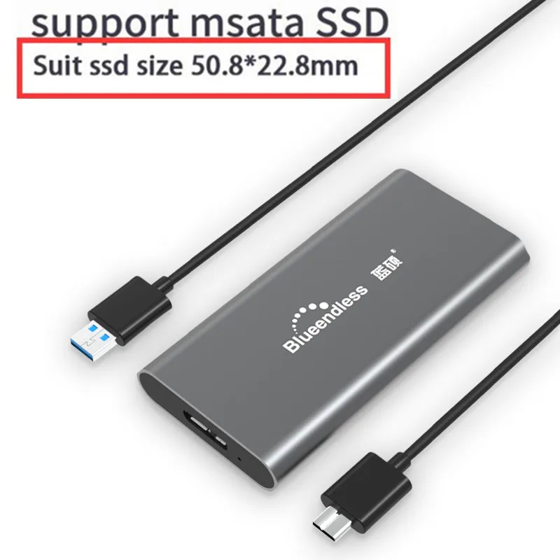 MSATA Aluminum 1 8 USB 3 0 Computer HDD and PCIE NVMe M 2 M key 4