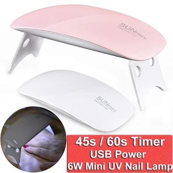 

USB Nail Dryer 6W LED UV Nail Phototherapy Lamp Mini Mouse Shape for Gel Based Polishes Manicure/Pedicure Nail Art Tools