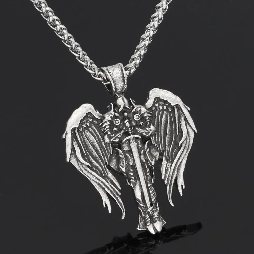 Diablo Archangel Защитная подвеска Ирландский Крест крылья ангела ожерелье Wicca Pagan Talisman