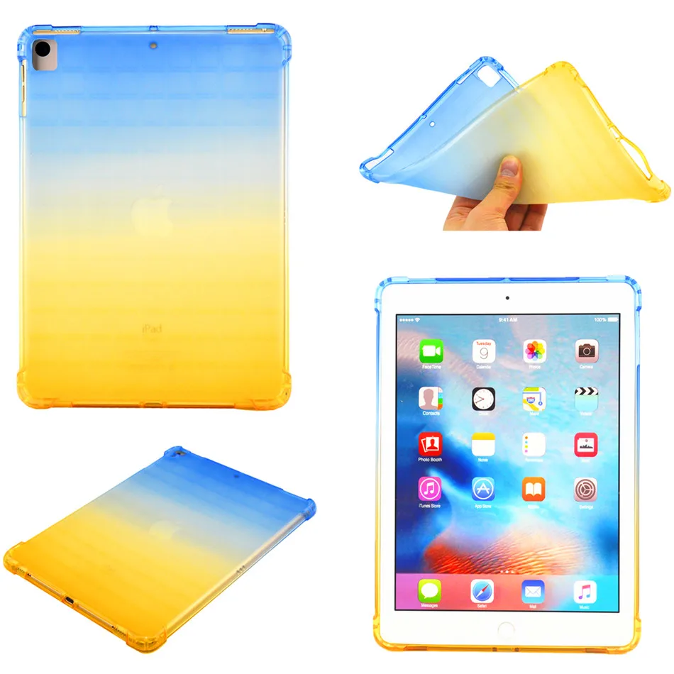 Для iPad 10,2 Funda чехол для Apple iPad 7th Gen iPad Air 3 iPad Pro 10,5 Чехол Мягкий ТПУ Силиконовый противоударный чехол
