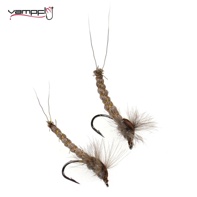 Vampfly 6PCS Deerhair Floating Dry Flies CDC Feathers Mayfly Tying