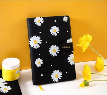 

A5 Cute Little Daisy Flowers Notebook Journal PU Leather Notepad Agenda 2020 Weeks Planner Organizer School Stationery Gift