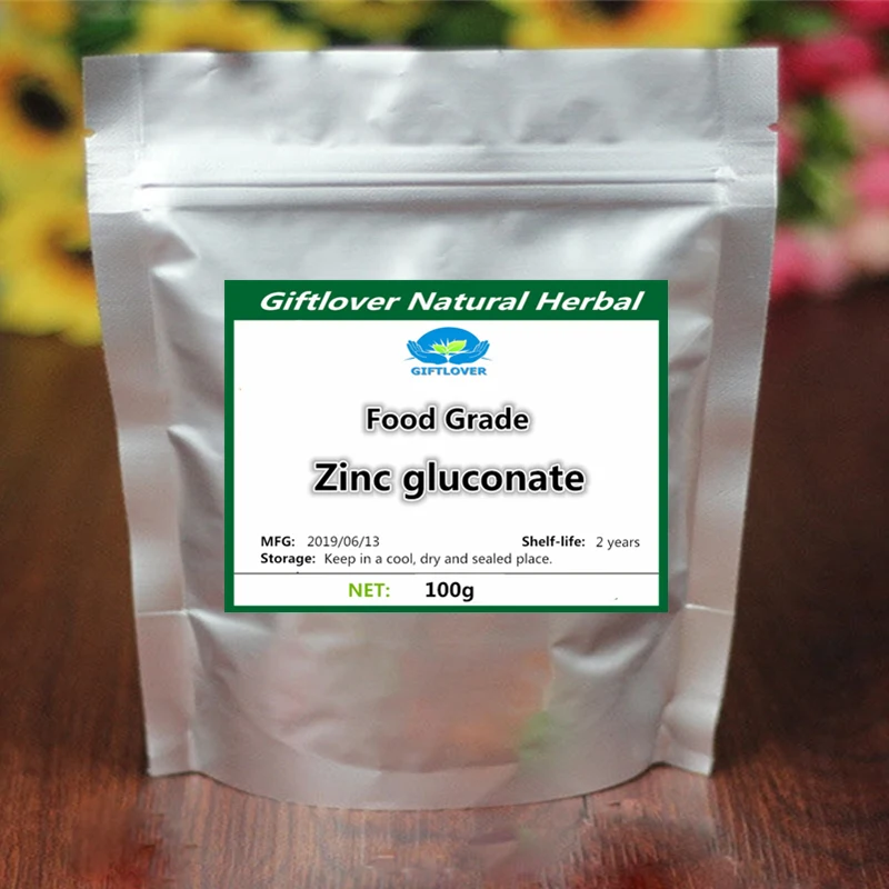 

Zn Supplement,Food Grade High Quality 100% Pure Zinc Gluconate Powder,Enhance Immune System Function,Important Nutrition for Man