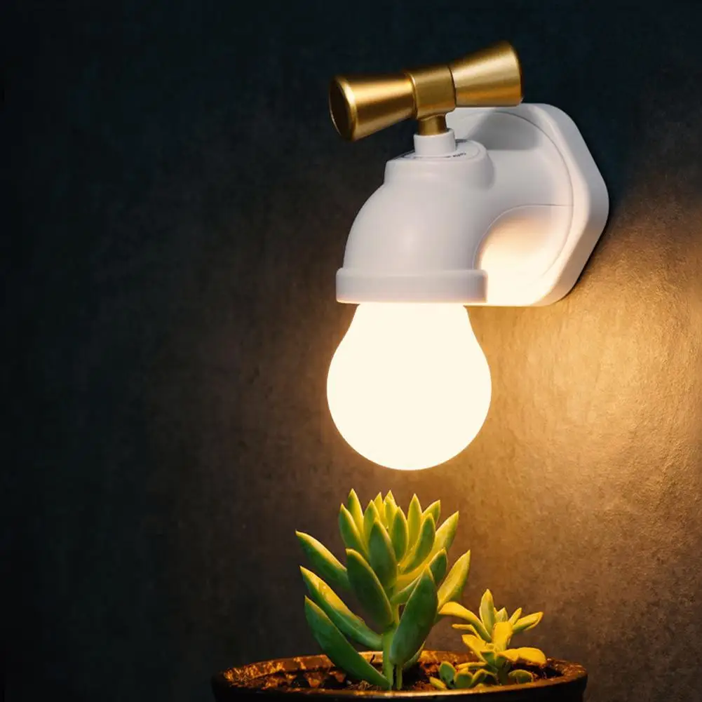 

Tanbaby Voice Control Mini Tap Light Night Creative USB Charging LED Lamp Retro Intelligent Acousto-optic Induction Night Light