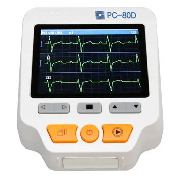 

Easy ECG PC-80D Portable ECG Monitor Machine Three Channels w/ 3.5" TFT Color LCD Display