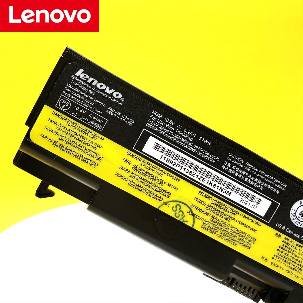 Lenovo-bateria Original do Portátil Thinkpad E40 E420 Sl410 Sl410k T410 T510 E520 E50 W510 W520 L412 L420 L421 T520 51j0499 Novo - Imagem 3